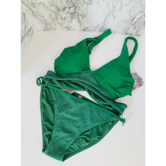 Ymi Womens Smocked Crisscross Two-Piece Swimsuit - Picture 7 of 7